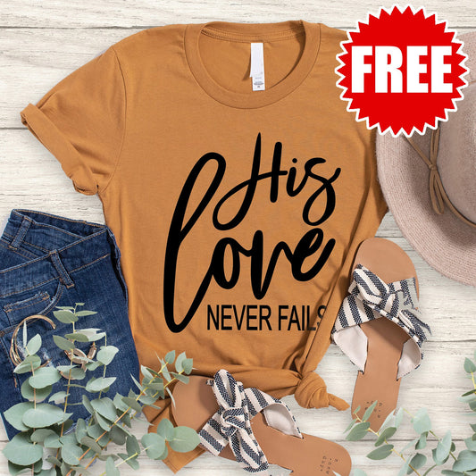 His Love Tee - Heather Toast - 0