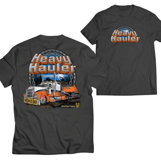Heavy Hauler Graphic Construction Tractor Tees, Truck shirts, Shirts For Men, Car Merch, Menswear, Stylish Car Merch for Automotive Enthusiasts