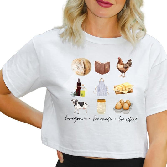 Homegrown Aesthetic Shirt, Gift For Bakers, Farm Lover Tee, Baking Vibes T-shirt, Shirt for Bread Maker Full Color Print