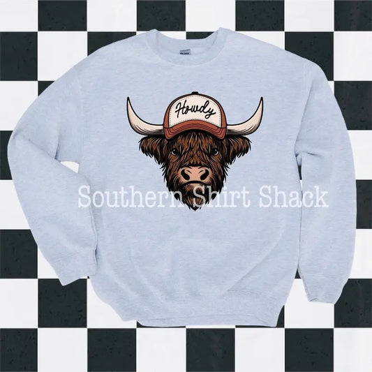 Howdy Highland Cow Sweatshirt