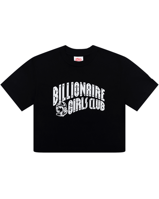 Womens Classic Curve Logo Cropped Tee