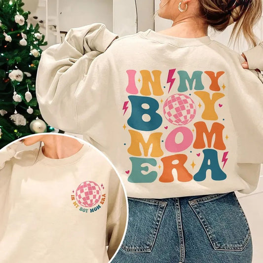 In My Boy Mom Era Boy Mama Gender Reveal Sweat Boy Mom Era Shirt New Mom Gift