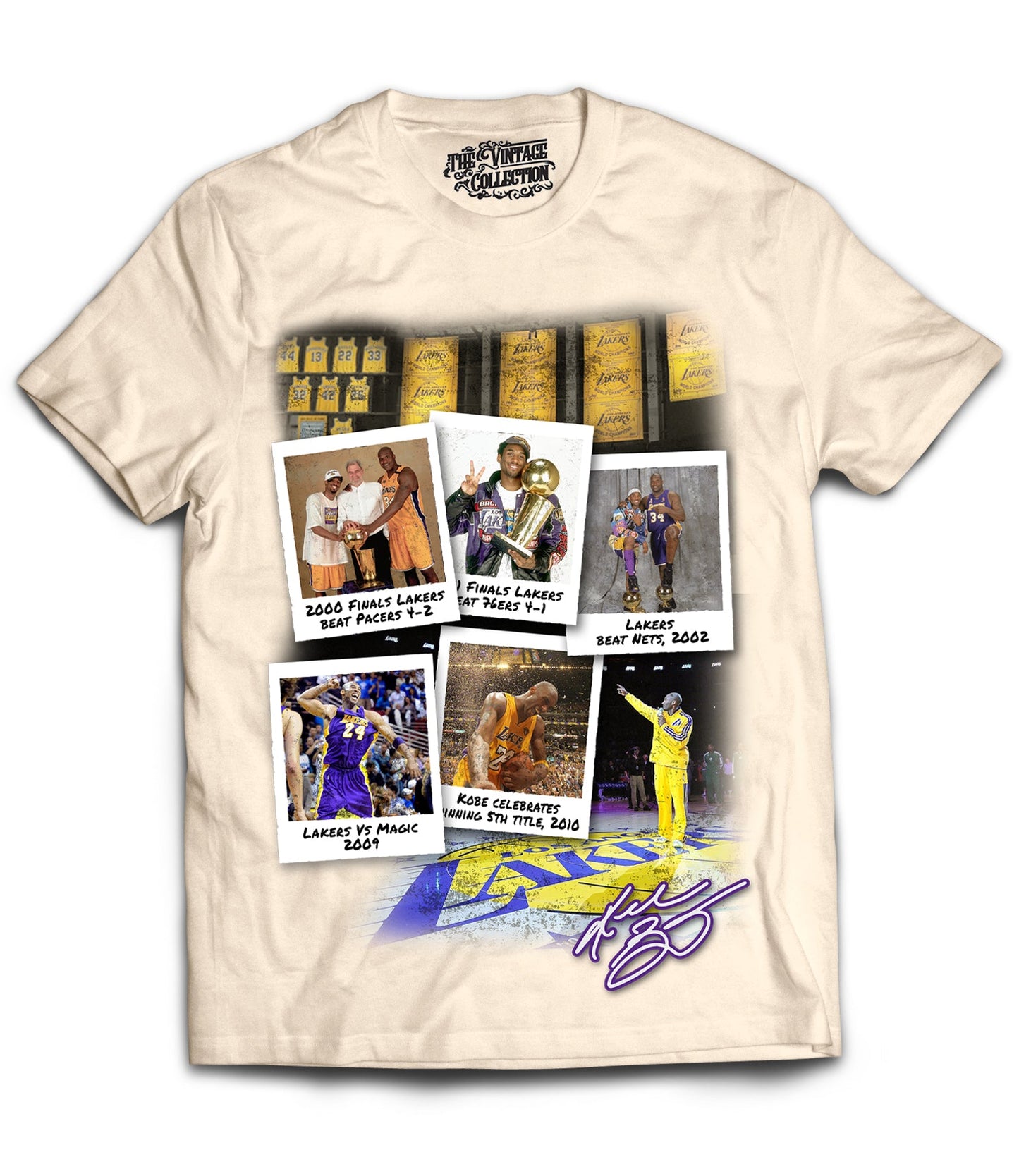 Mamba Tribute Vintage Shirt: Front/Back (White)