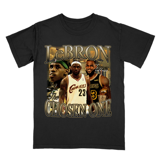 LeBron James Graphic T-Shirt – The Chosen One Vintage Basketball Tee – Rare Streetwear for NBA Fans