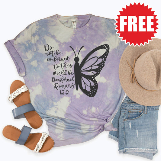 Do Not Be Conformed Tee - Lavender Sky Tie Dye - 0