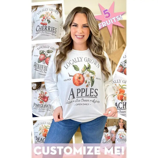 Locally Grown Fruit Graphic Sweatshirt
