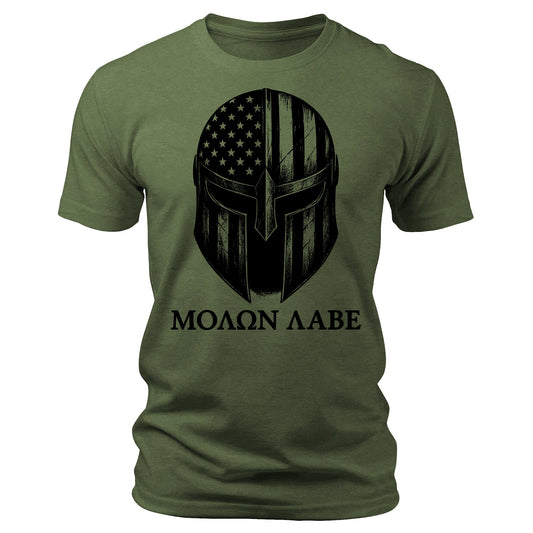 Molon Labe Shirt American Flag 4th Of July Patriotic Men's USA Graphic Tees