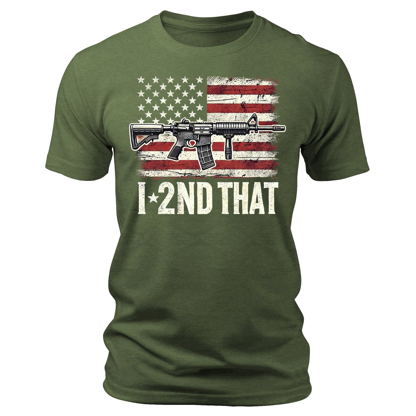 I 2nd That Second Amendment Pro Gun American Flag Patriotic Graphic T-Shirt
