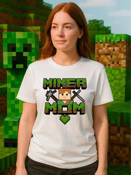 Miner Mom Shirt, Funny Gaming Shirt for Moms, Mother's Day Gift, Funny Mom Shirt, Gift From Son, Momcraft Shirt