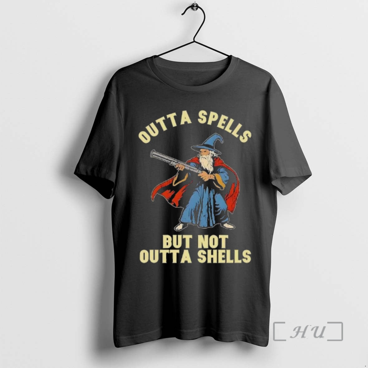 Officials Wizard Outta Spells But Not Outta Shells Wizard Fantasy Meme Cartoon T-Shirts, Hoodie, Sweatshirt