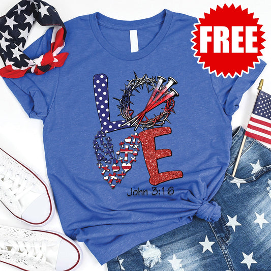 Love Tee - Heather Royal Blue - 0