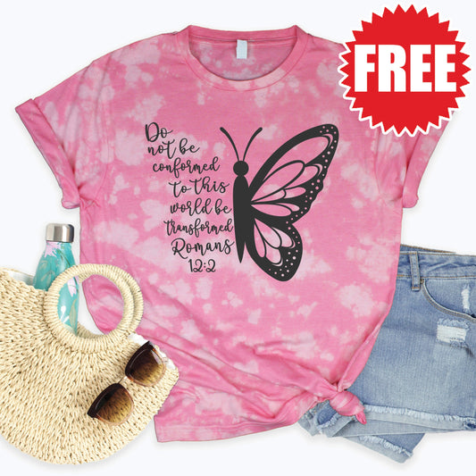Do Not Be Conformed Tee - Pink Peony Tie Dye - 0