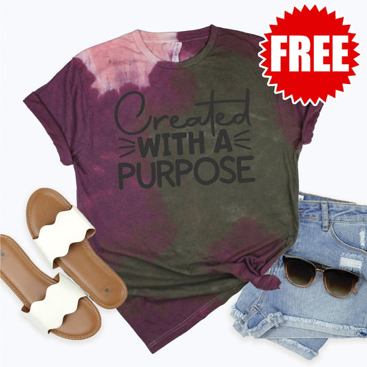 Created With A Purpose Tee - Plum Haze - 0