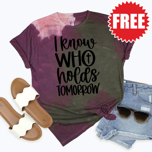 I Know Who Holds Tomorrow Tee - Plum Haze - 0