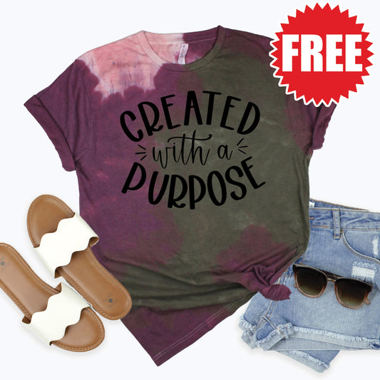Created With A Purpose Tee - Plum Haze - 0 Style001