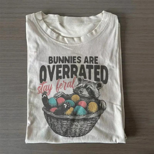 Raccoon Easter Egg Decoration T-shirt, Raccoon Cute Tshirt, Love Raccoon, Christian festival 2025 Tshirt, Gift, Graphic Tees, Menswear Womenswear Streetwear