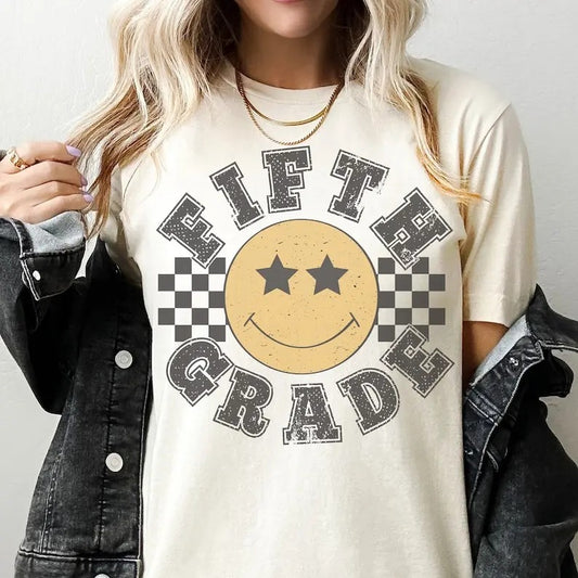 Retro Fifth Grade Teacher Shirt, 5th Grade Teacher Tee, First Day of School Matching TShirt, New Teacher Gift, Teacher Squad, Vintage  T-shirt, sweater and Hoodie
