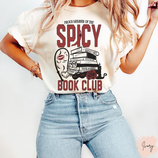 Spicy Book Shirt Dark Romance Shirt Spicy Book Club Smut Lover Tee Spicy Reader Gift Funny Reader Gifts Book Lover Bookish