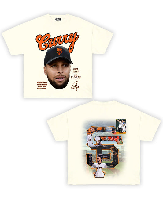Steph Curry Tribute Vintage Shirt: Front/Back (White)