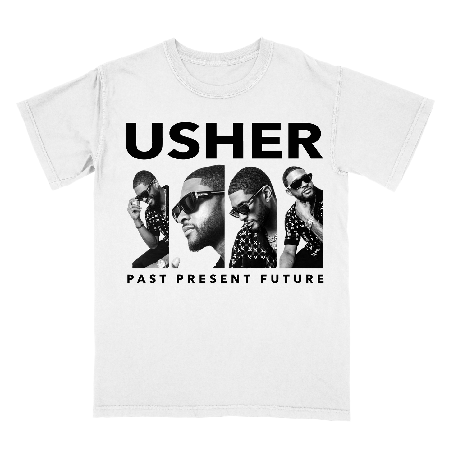 Usher Past Present Future Tour Graphic Tee – Rare Vintage R&B Streetwear T-Shirt