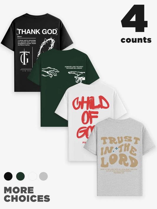 Unisex's Letter Print Short Sleeve Graphic Tee, Casual Comfy Round Neck T-shirt for Summer, Fashion Men's Top for Daily Wear