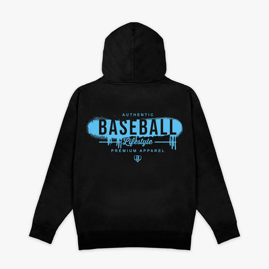 Vandal Hoodie - Black/Light Blue
