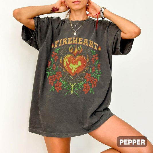 Vintage Fire-heart Shirt, Throne of Glass Comfort Colors Shirt, To Whatever End Shirt, SJM Quotes Tee, Comfort Colors SJM Tee, You Do Not Yield T-Shirt
