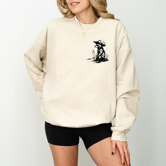 Vintage Raccoon Cowboy Shirt - Perfect Gift for Animal Lovers, Sitting Raccoon Tee, Western Racoon T-Shirt, Raccoon Cowboy Hat Funny Raccoon