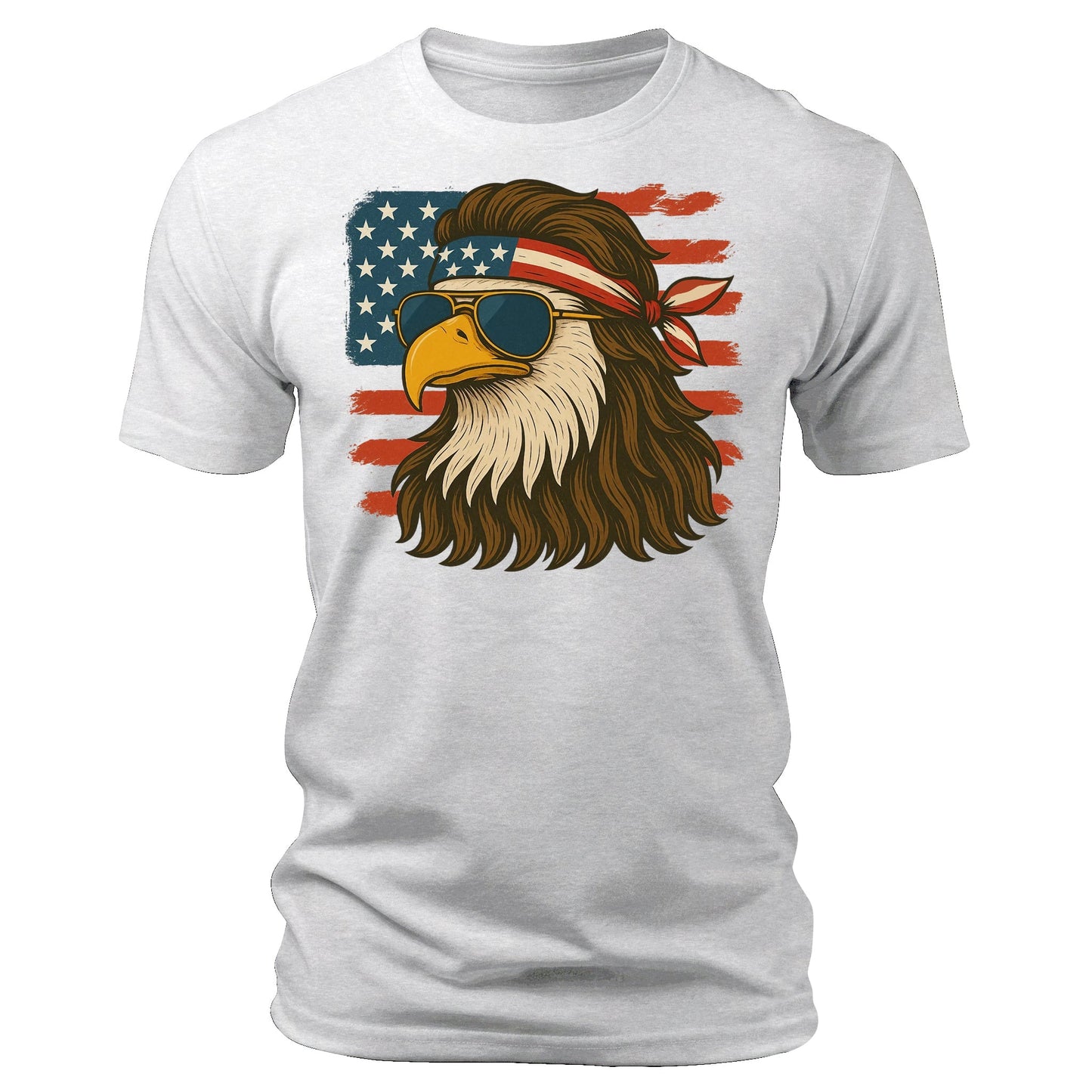 4th of July Mullet Eagle T-Shirt Men's Funny Patriotic American Flag Graphic Tees