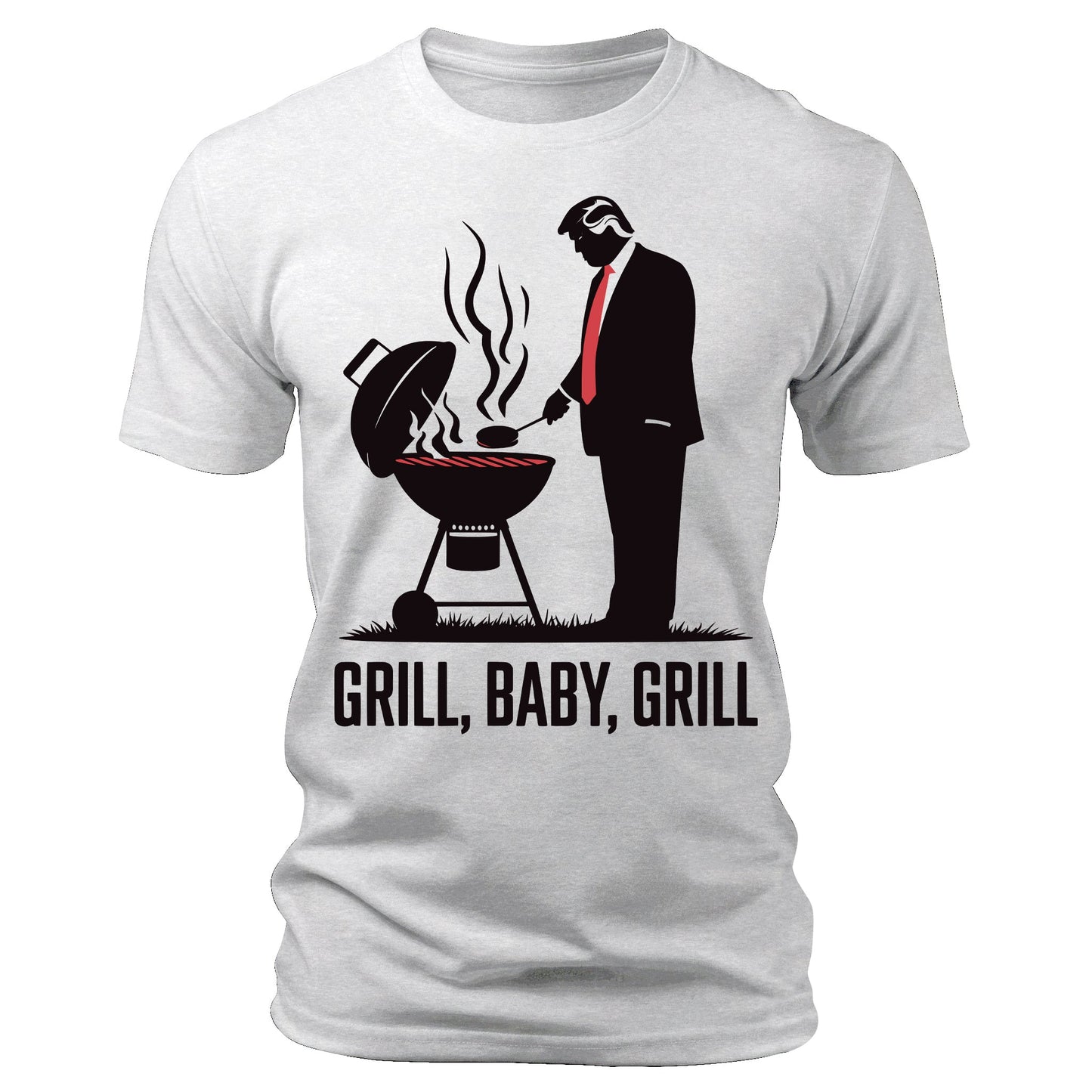 Grill Baby Grill Funny Trump Silhouette 4th of July T-Shirt