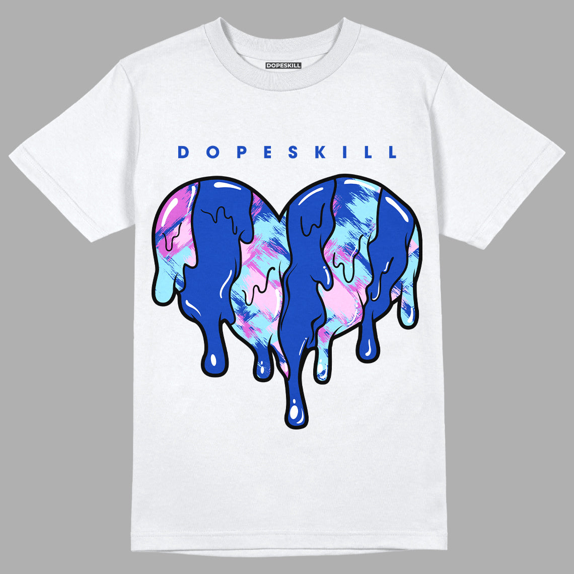 Hyper Royal 12s DopeSkill T-Shirt Slime Drip Heart Graphic