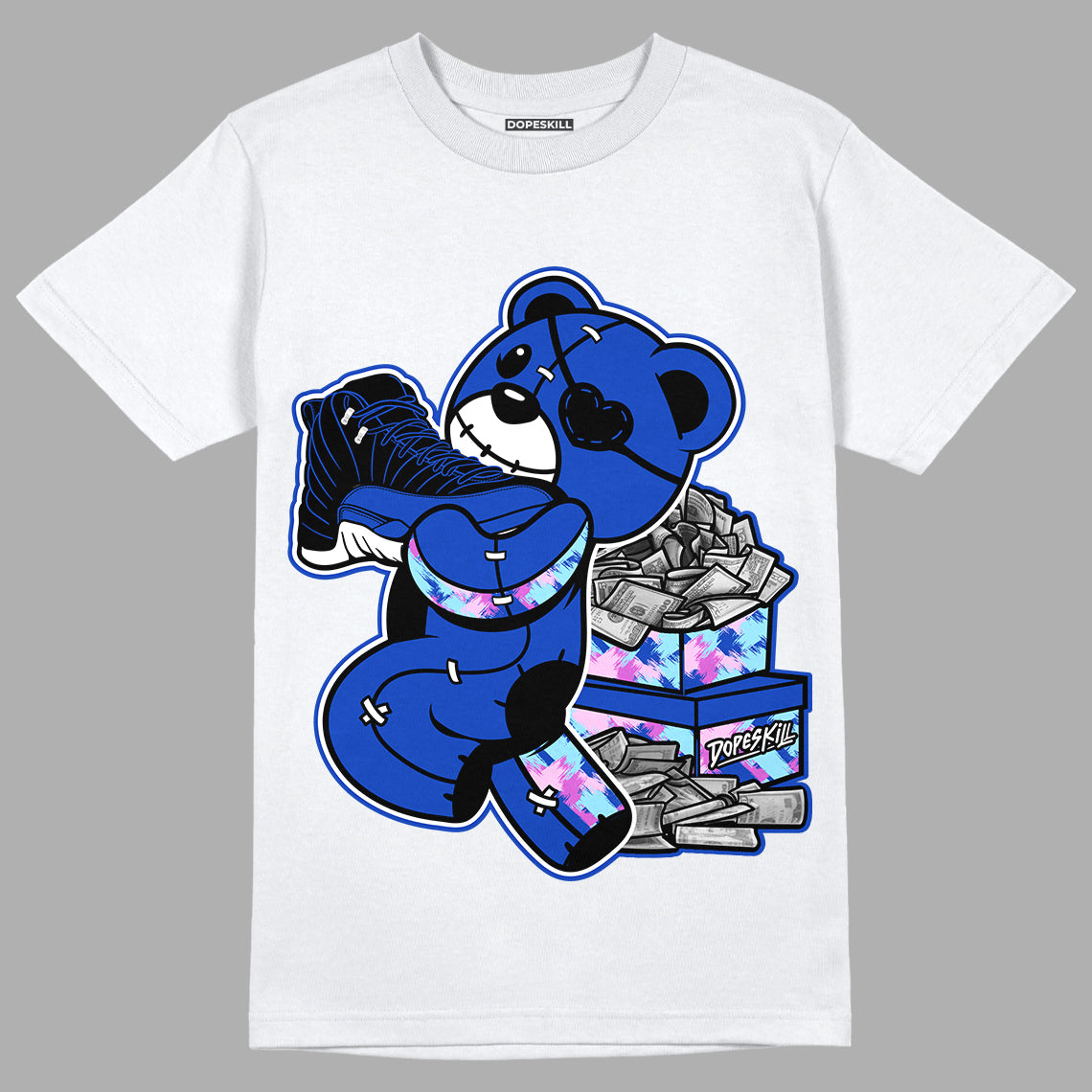 Hyper Royal 12s DopeSkill T-Shirt Bear Steals Sneaker Graphic