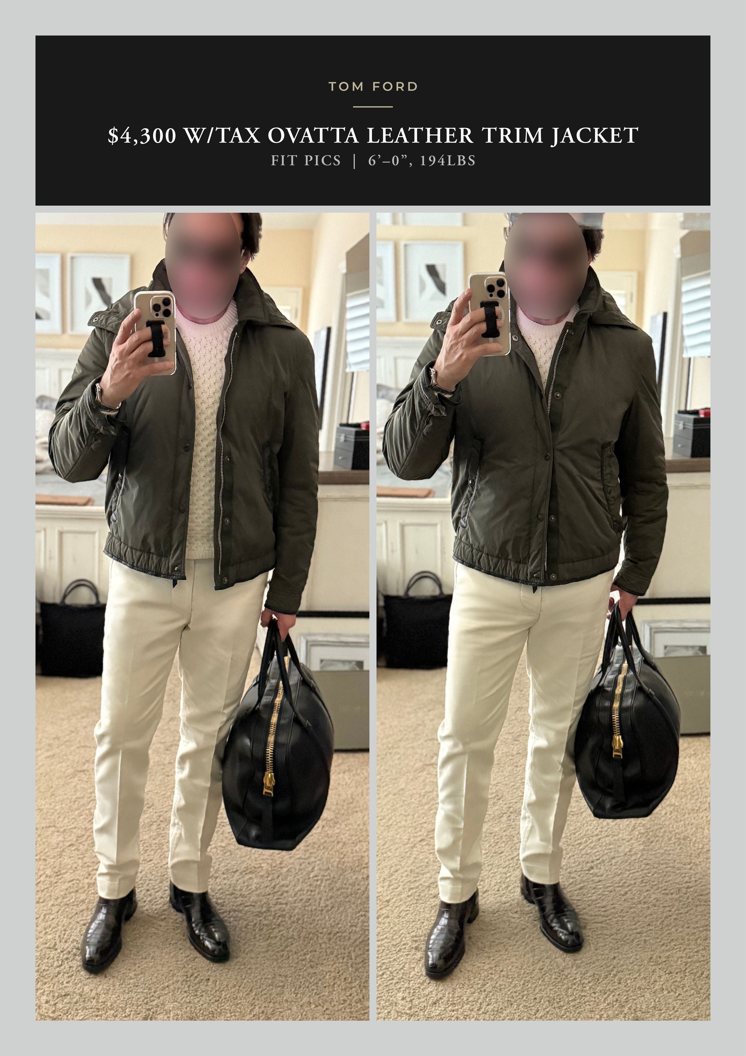 Tom Ford Fits 52 Best Dressed S4 300 W Tax Ovatta Leather Accents