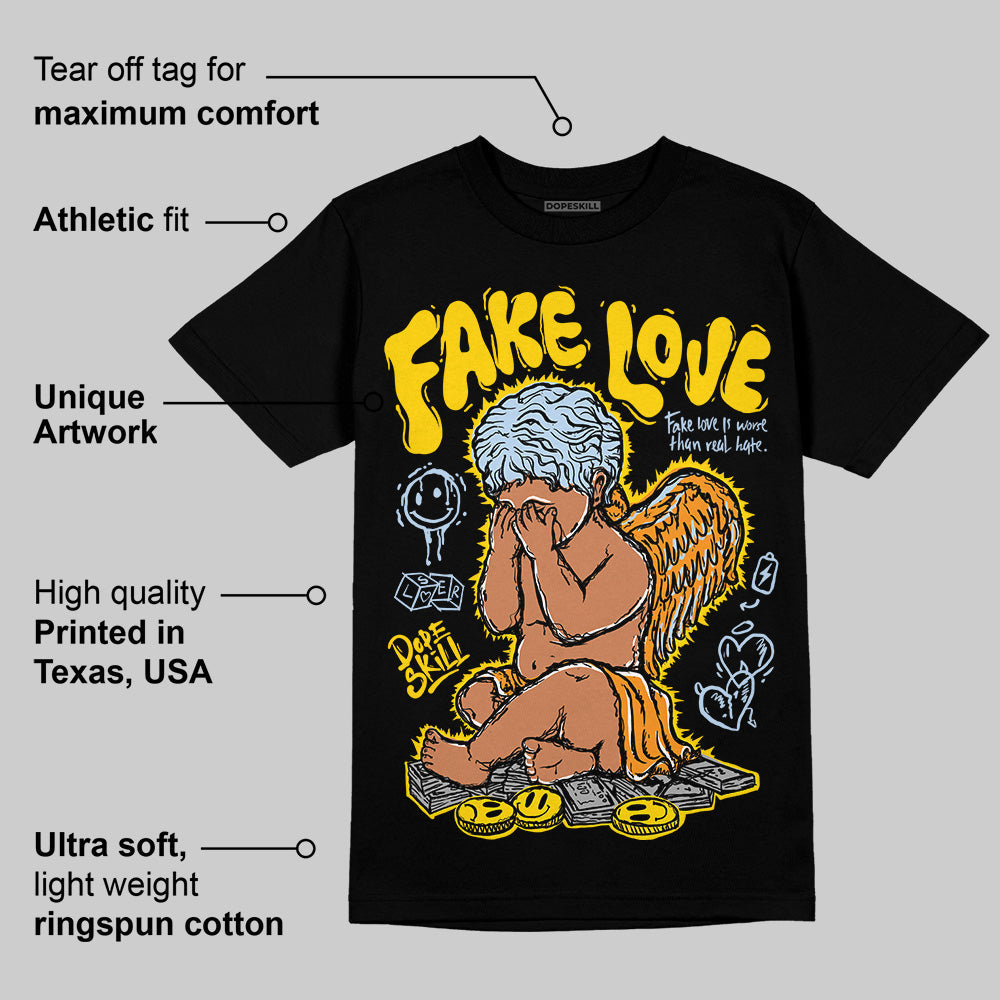 Yellow Ochre 6s DopeSkill T-Shirt False Love Graphic