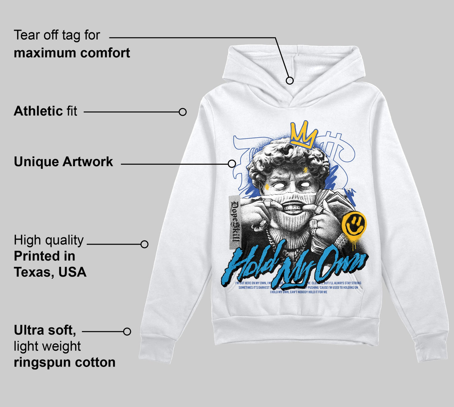 Royal Blue Collection DopeSkill Hoodie Sweatshirt In My Way Graphic