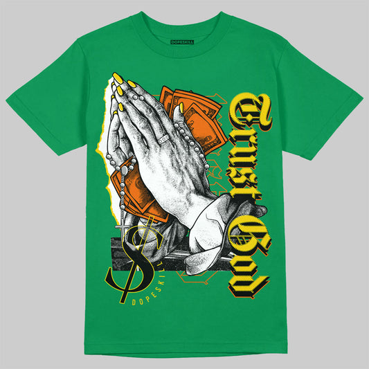 Green Collection DopeSkill Green T-shirt Trust God Graphic