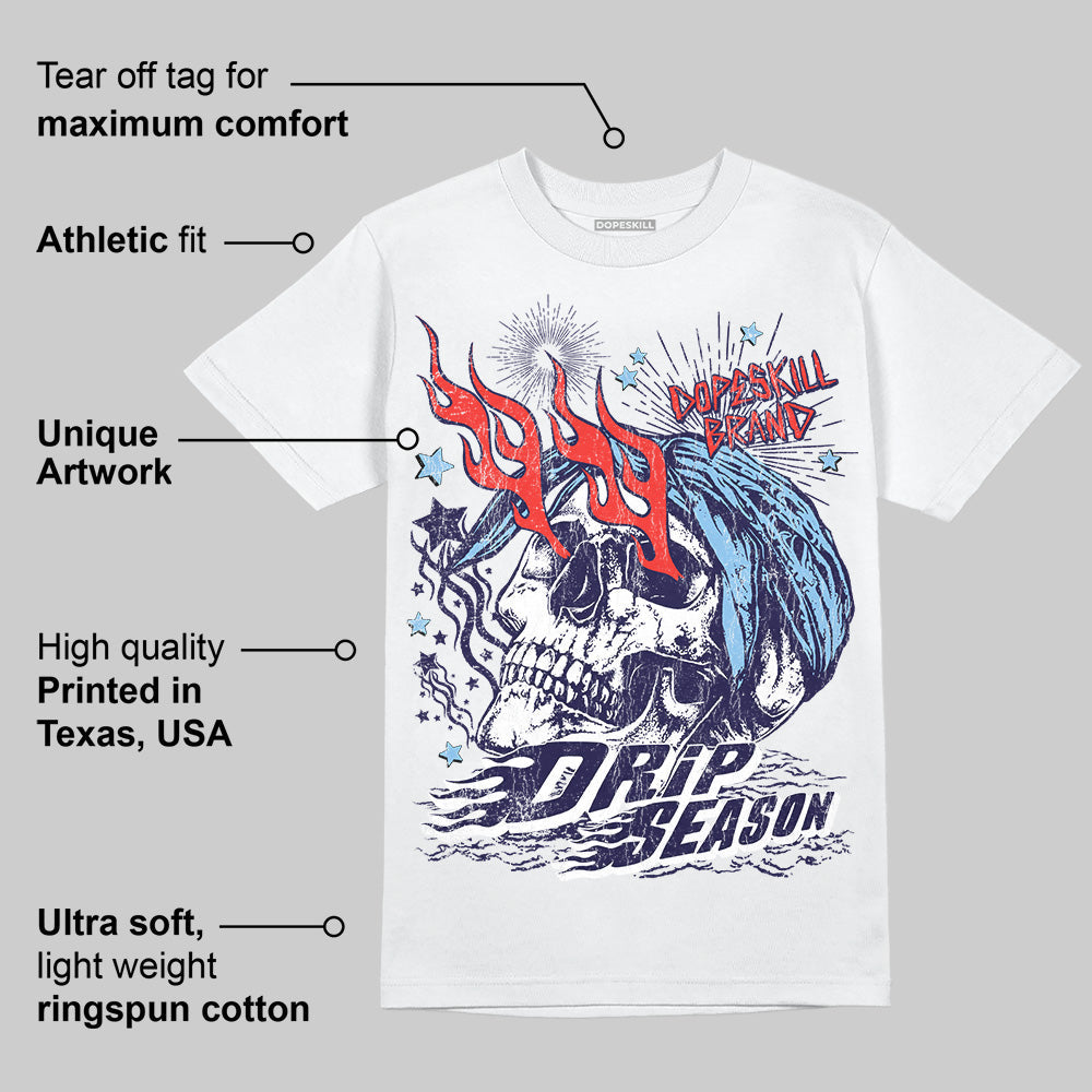 University Blue Collection DopeSkill T-Shirt Drip Season Graphic