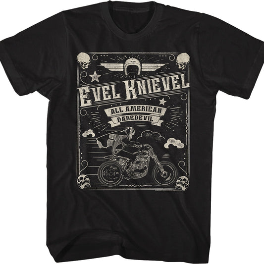 All American Daredevil Evel Knievel T-Shirt
