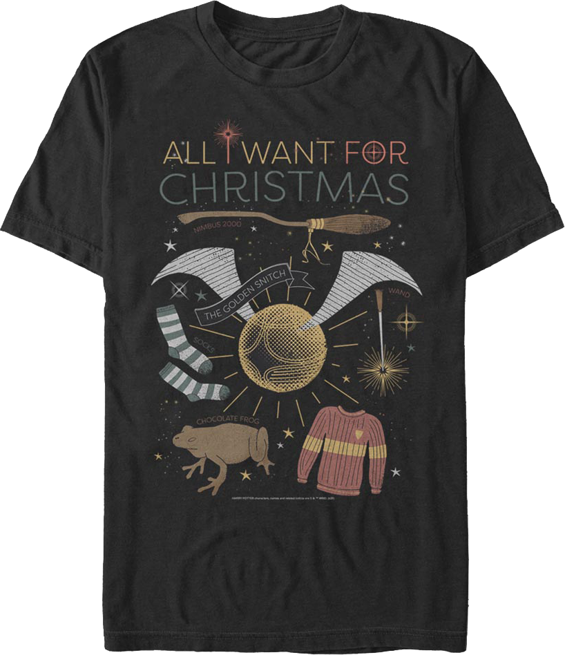 All I Want For Christmas Harry Potter T-Shirt