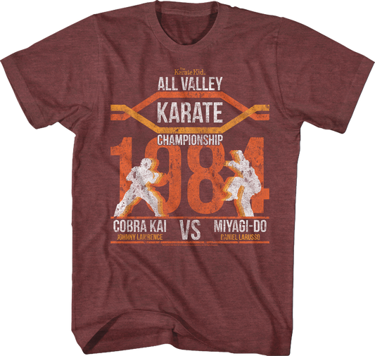 All Valley Championship Silhouettes Karate Kid T-Shirt