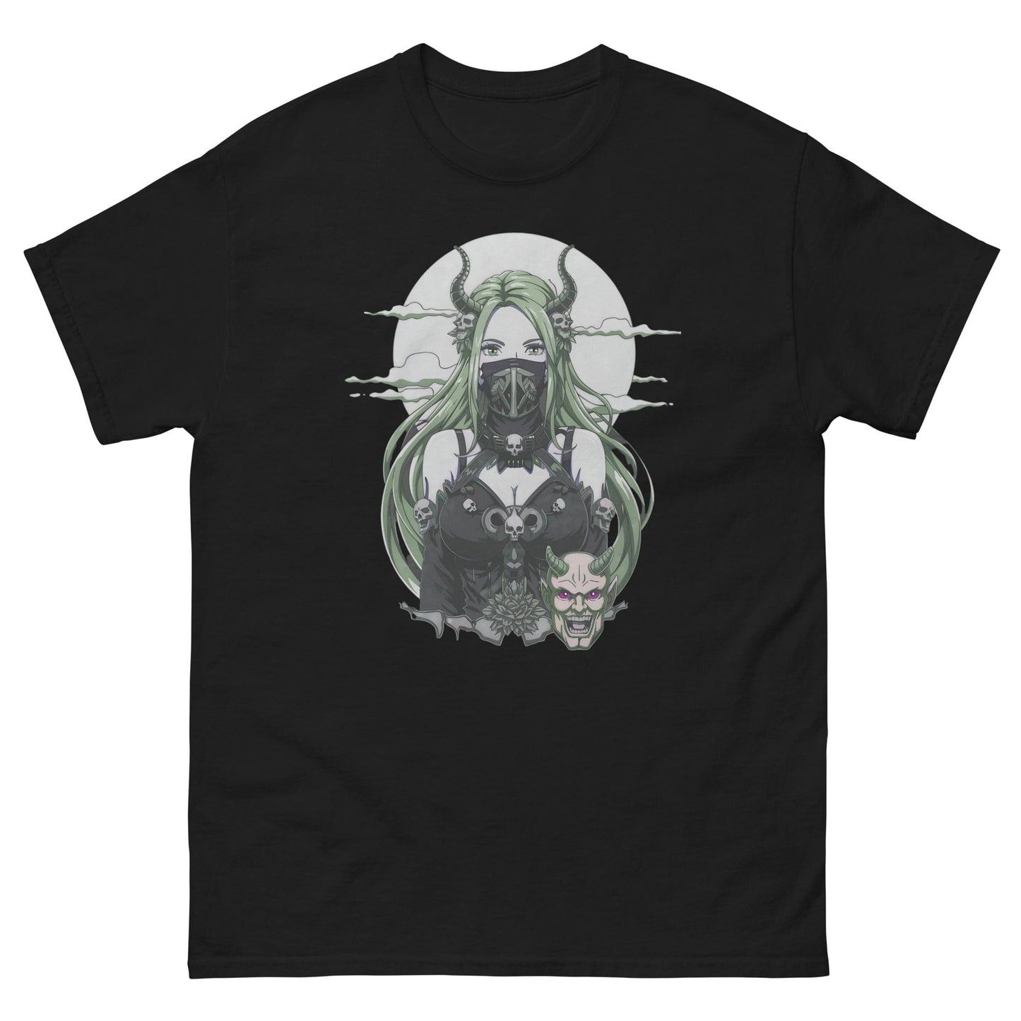 Anime Dark Fantasy Masked Otaku Demon Girl Unisex T-Shirt