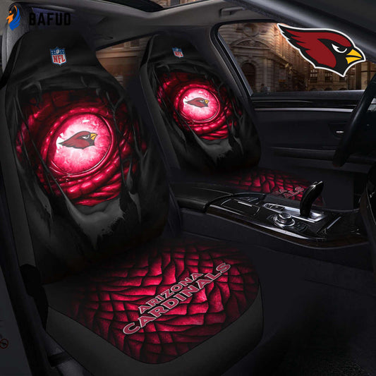 Arizona Cardinals Logo Car Seat Covers For Fan Gifts - Bafud