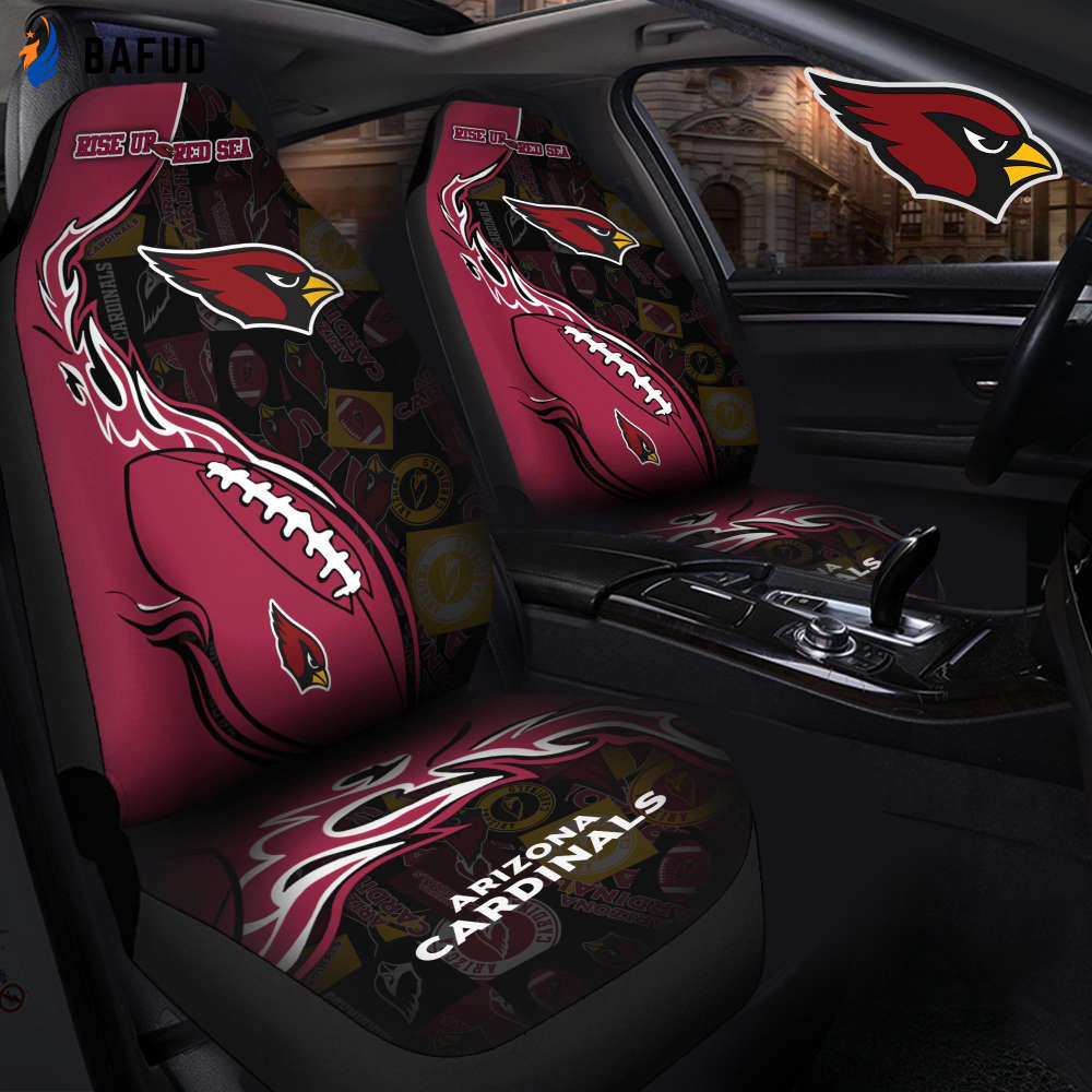 Arizona Cardinals Rise Up Red Sea Car Seat Covers For Fan Gifts - Bafud
