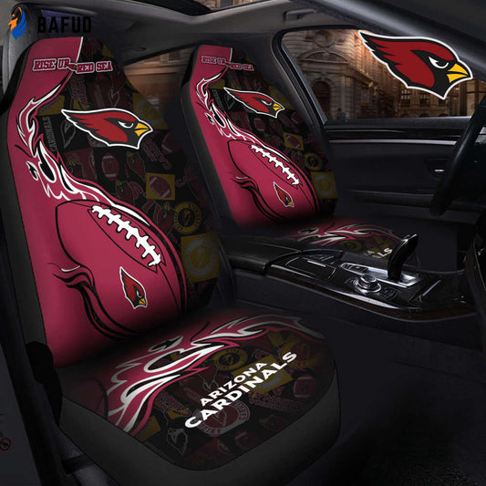 Arizona Cardinals Rise Up Red Sea Car Seat Covers For Fan Gifts - Bafud