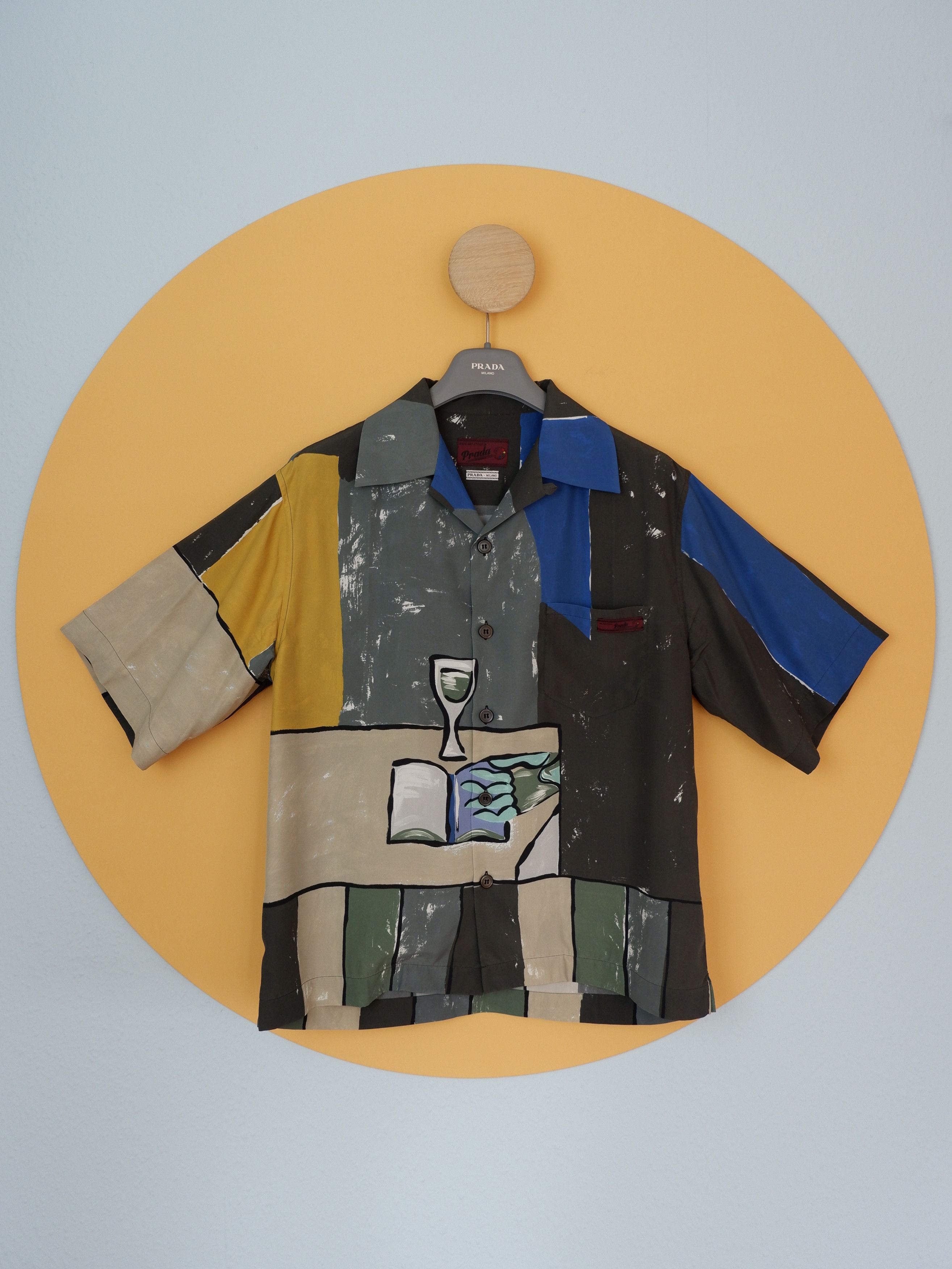 Prada Best Price Iconic Prada Artist Bowling Shirt Aw17