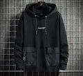 Other Mens Winter Patchwork Multi Pockets Techwear Sweatshirt