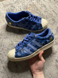 X Undefeated Bape Adidas Undefeated Superstar Blue Camo Low Tops