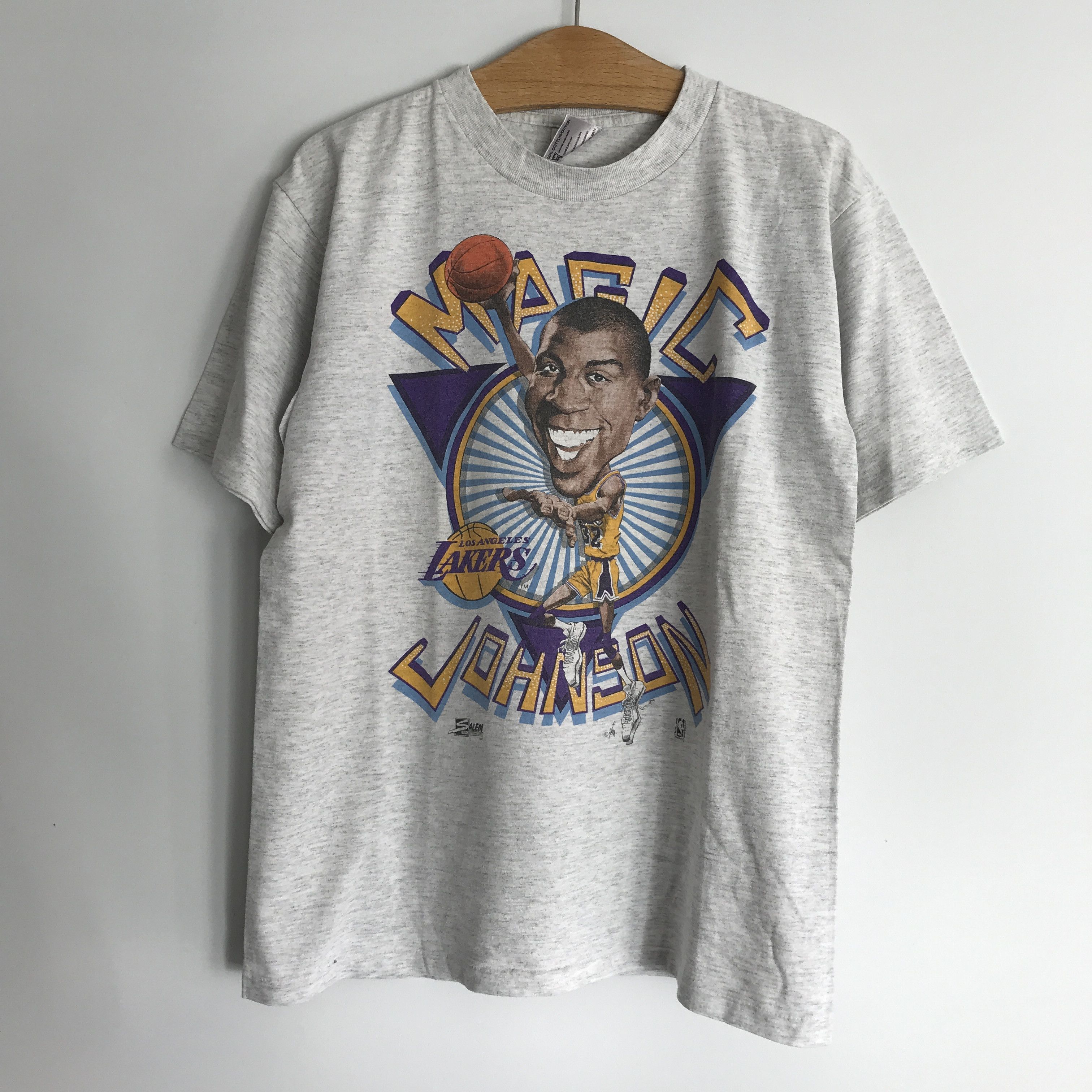 Vintage Magic Johnson Salem Nba Lakers T Shirt Hoodie, Sweatshirt | FlexRushtees.com