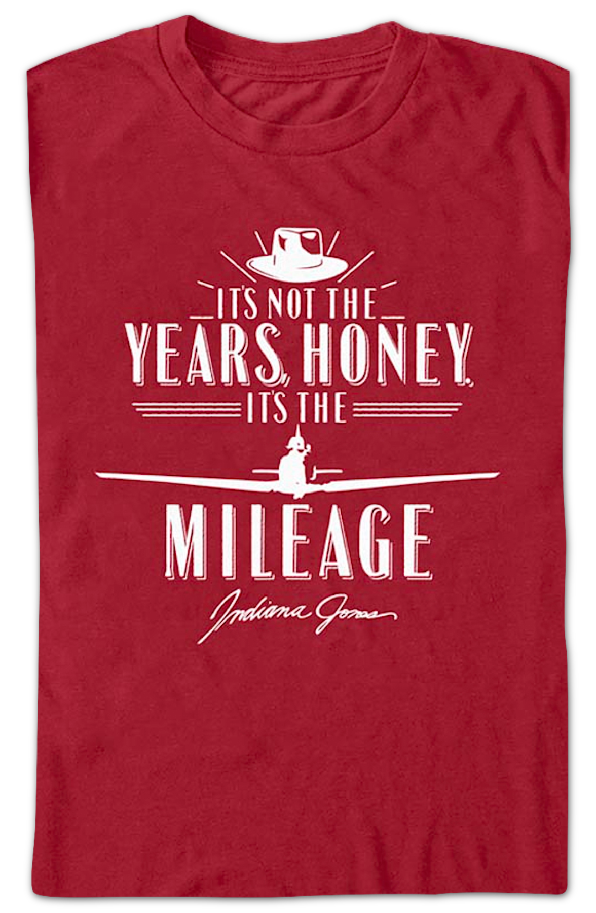 Cardinal It's Not The Years It's The Mileage Indiana Jones T-Shirt