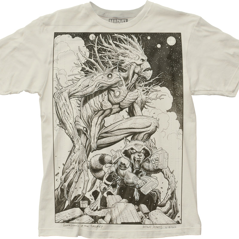 Classic Groot and Rocket Raccoon Guardians of the Galaxy T-Shirt